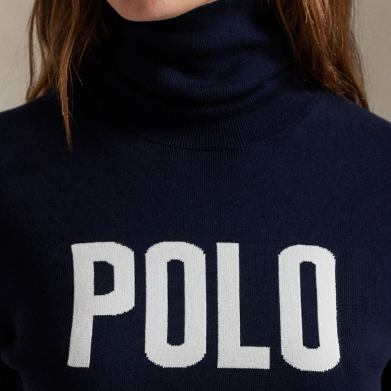 Polo Ralph Lauren Logo Turtleneck Sweater, Hunter Navy